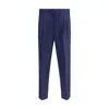 Brunello Cucinelli Virgin Wool Pants In Blue