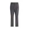 Brunello Cucinelli Virgin Wool Pants In Gray
