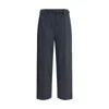 Brunello Cucinelli Women Virgin Wool Trousers With Belt In Gray