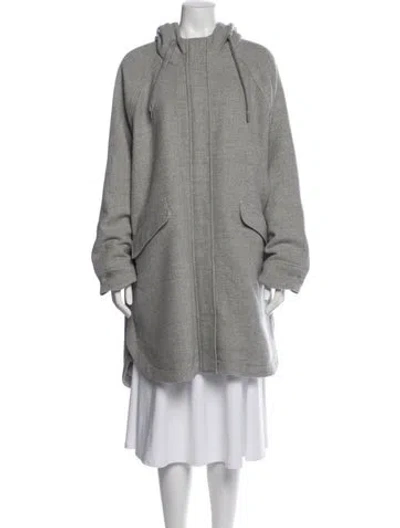 Pre-owned Brunello Cucinelli Virgin Wool Parka In Gray