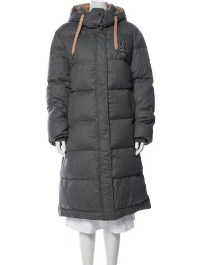 Pre-owned Brunello Cucinelli Virgin Wool Parka In Gray