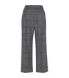 Brunello Cucinelli Front Pleated Wide Leg Trousers With Belt Loops In Gray