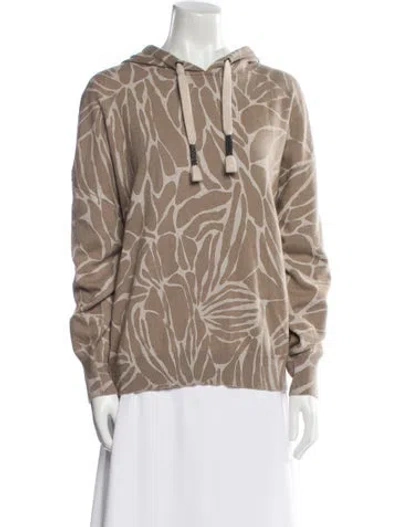 Pre-owned Brunello Cucinelli Virgin Wool Printed Sweater In Neutral