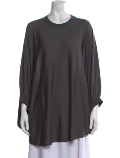 Pre-owned Brunello Cucinelli Virgin Wool Scoop Neck Sweater W/ Tags In Gray