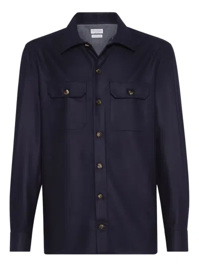 BRUNELLO CUCINELLI DOUBLE-POCKET BUTTON-DOWN SHIRT