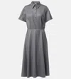 Brunello Cucinelli Virgin Wool Shirt Dress In Gray