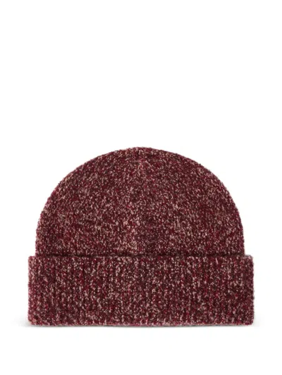 Brunello Cucinelli Gerippte Beanie Aus Schurwolle, Seide Und Kaschmir In Brown