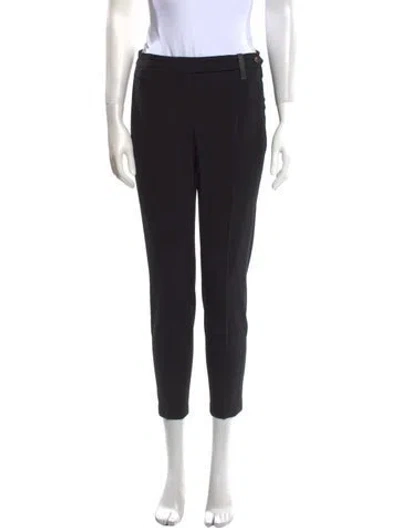 Pre-owned Brunello Cucinelli Virgin Wool Skinny Leg Pants In Black