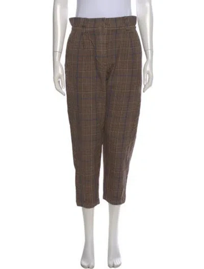 Pre-owned Brunello Cucinelli Virgin Wool Skinny Leg Pants In Brown