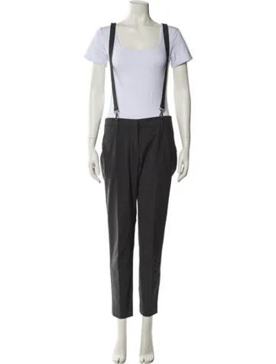 Pre-owned Brunello Cucinelli Virgin Wool Skinny Leg Pants In Gray