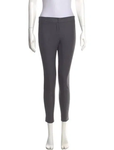 Pre-owned Brunello Cucinelli Virgin Wool Skinny Leg Pants In Gray