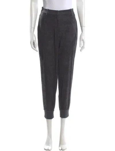 Pre-owned Brunello Cucinelli Virgin Wool Skinny Leg Pants In Gray