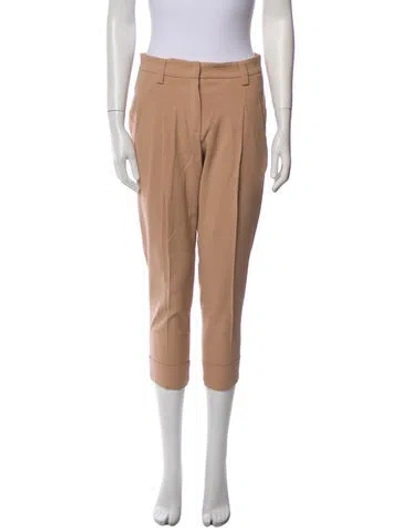 Pre-owned Brunello Cucinelli Virgin Wool Skinny Leg Pants In Neutral