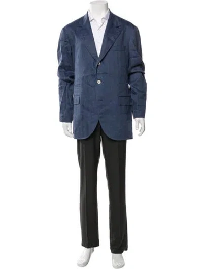 Pre-owned Brunello Cucinelli Virgin Wool Sport Coat In Blue