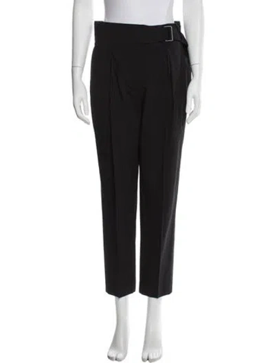Pre-owned Brunello Cucinelli Virgin Wool Straight Leg Pants In Black