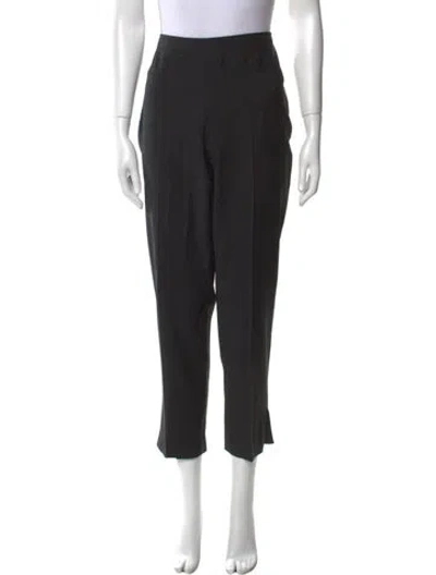 Pre-owned Brunello Cucinelli Virgin Wool Straight Leg Pants In Black