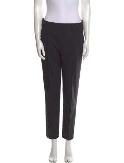 Pre-owned Brunello Cucinelli Virgin Wool Straight Leg Pants In Black