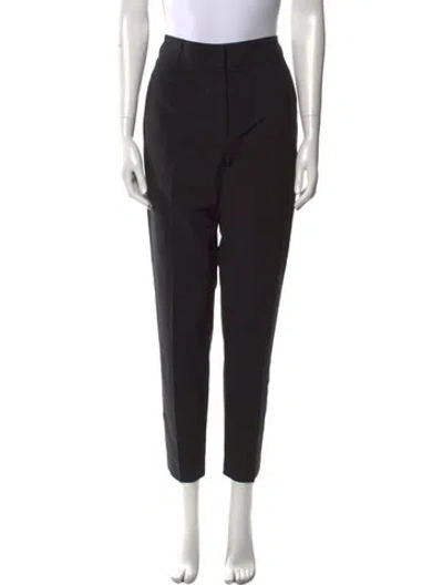 Pre-owned Brunello Cucinelli Virgin Wool Straight Leg Pants In Black