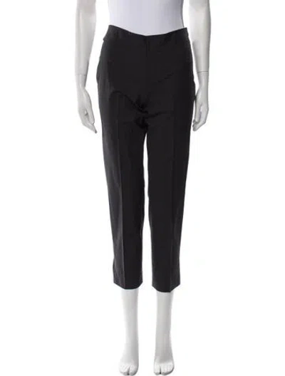 Pre-owned Brunello Cucinelli Virgin Wool Straight Leg Pants In Black