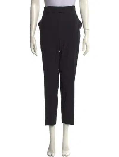 Pre-owned Brunello Cucinelli Virgin Wool Straight Leg Pants In Black
