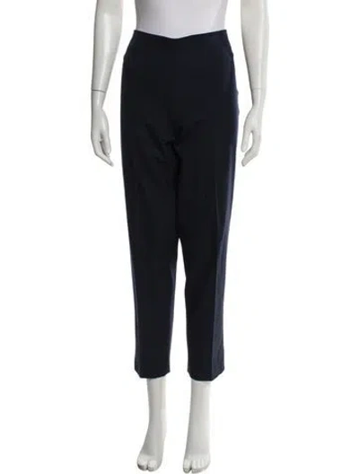 Pre-owned Brunello Cucinelli Virgin Wool Straight Leg Pants In Black