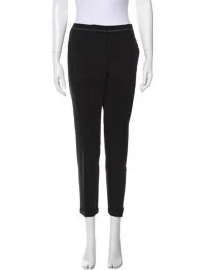 Pre-owned Brunello Cucinelli Virgin Wool Straight Leg Pants In Black