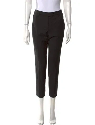 Pre-owned Brunello Cucinelli Virgin Wool Straight Leg Pants In Black