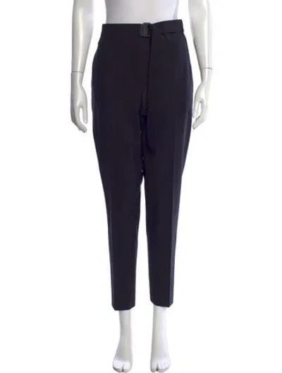 Pre-owned Brunello Cucinelli Virgin Wool Straight Leg Pants In Black