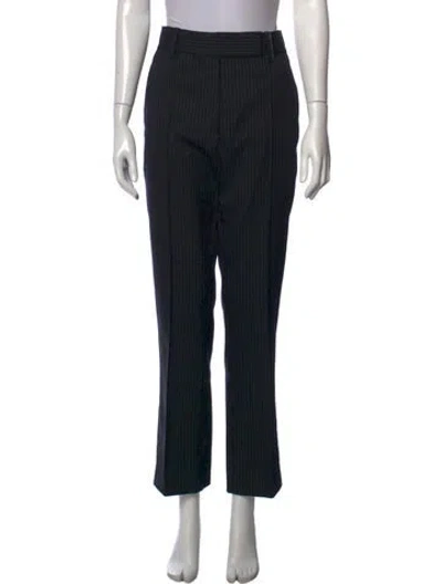 Pre-owned Brunello Cucinelli Virgin Wool Straight Leg Pants In Black