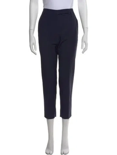 Pre-owned Brunello Cucinelli Virgin Wool Straight Leg Pants In Blue