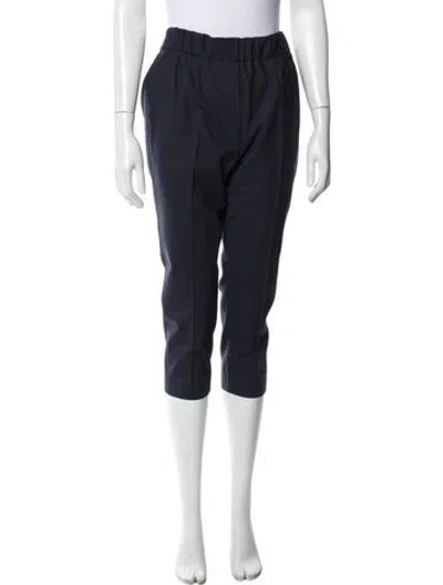 Pre-owned Brunello Cucinelli Virgin Wool Straight Leg Pants In Blue