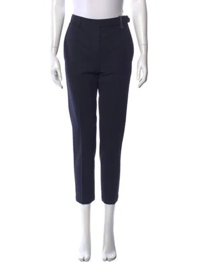 Pre-owned Brunello Cucinelli Virgin Wool Straight Leg Pants In Blue
