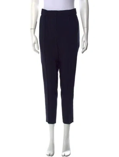Pre-owned Brunello Cucinelli Virgin Wool Straight Leg Pants In Blue