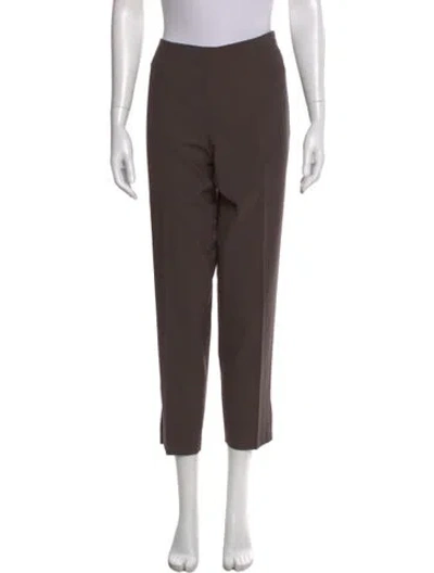 Pre-owned Brunello Cucinelli Virgin Wool Straight Leg Pants In Brown