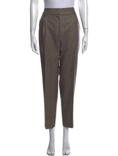 Pre-owned Brunello Cucinelli Virgin Wool Straight Leg Pants In Brown