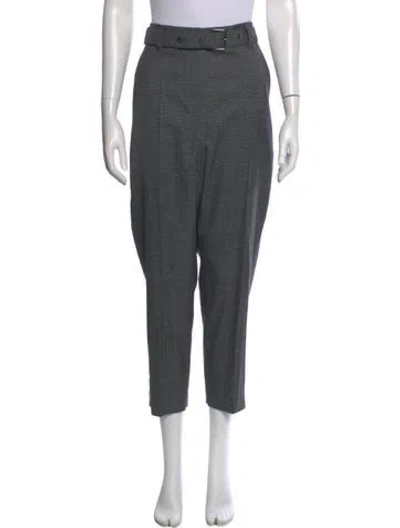 Pre-owned Brunello Cucinelli Virgin Wool Straight Leg Pants In Gray