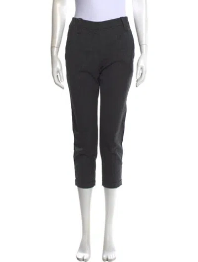 Pre-owned Brunello Cucinelli Virgin Wool Straight Leg Pants In Gray
