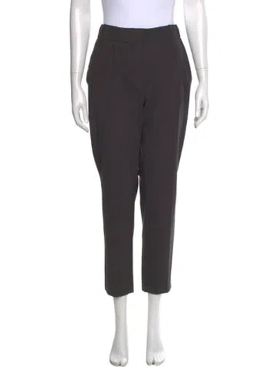 Pre-owned Brunello Cucinelli Virgin Wool Straight Leg Pants In Gray