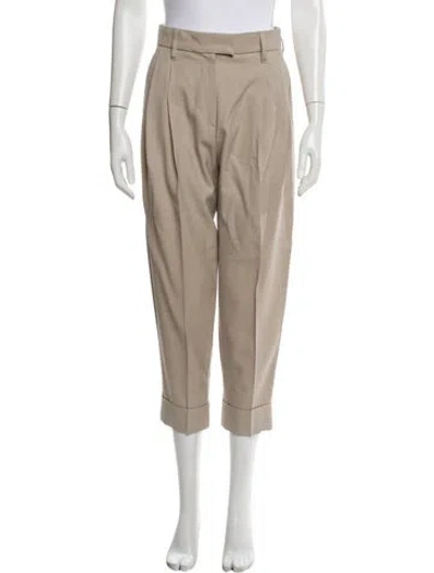 Pre-owned Brunello Cucinelli Virgin Wool Straight Leg Pants In Gray