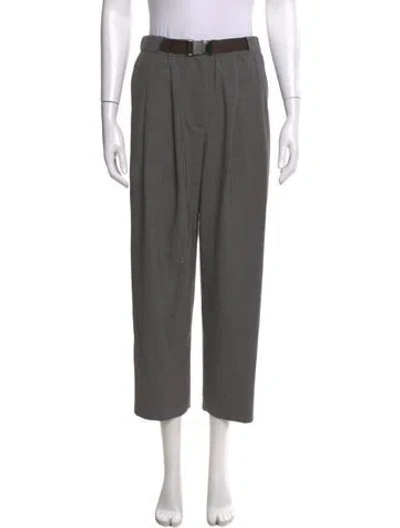 Pre-owned Brunello Cucinelli Virgin Wool Straight Leg Pants In Gray