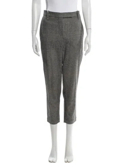 Pre-owned Brunello Cucinelli Virgin Wool Straight Leg Pants In Gray