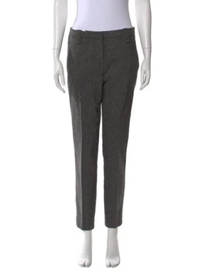 Pre-owned Brunello Cucinelli Virgin Wool Straight Leg Pants In Gray