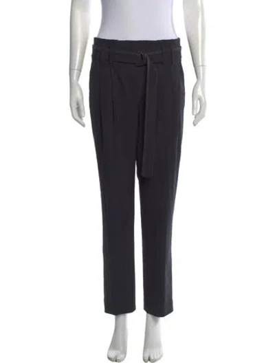 Pre-owned Brunello Cucinelli Virgin Wool Straight Leg Pants In Gray