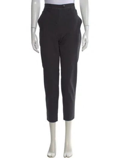 Pre-owned Brunello Cucinelli Virgin Wool Straight Leg Pants In Gray