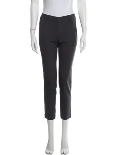 Pre-owned Brunello Cucinelli Virgin Wool Straight Leg Pants In Gray