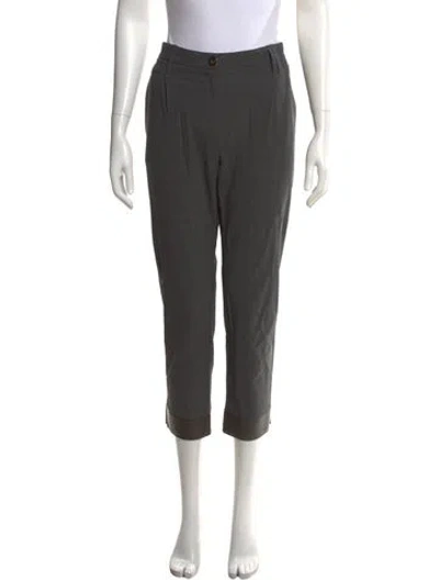 Pre-owned Brunello Cucinelli Virgin Wool Straight Leg Pants In Grey