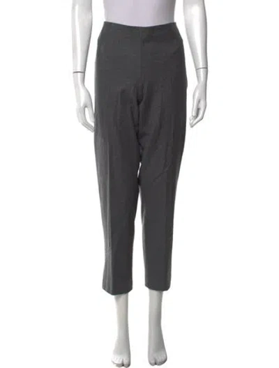 Pre-owned Brunello Cucinelli Virgin Wool Straight Leg Pants In Grey