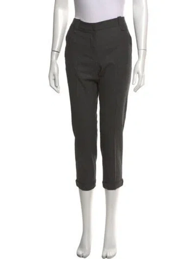Pre-owned Brunello Cucinelli Virgin Wool Straight Leg Pants In Grey