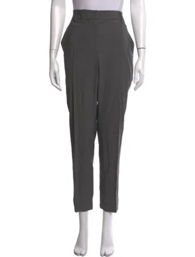 Pre-owned Brunello Cucinelli Virgin Wool Straight Leg Pants In Grey