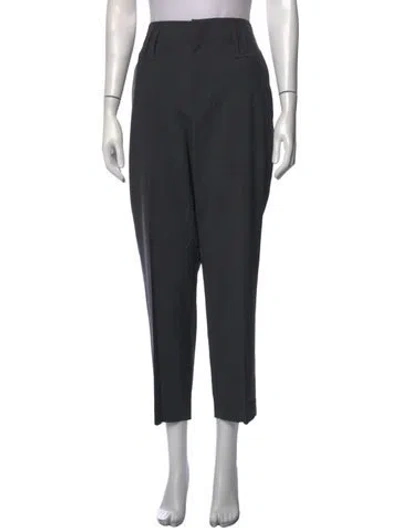 Pre-owned Brunello Cucinelli Virgin Wool Straight Leg Pants In Grey